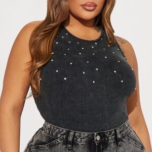 FASHION NOVA - WOMENS - Young Forever Ribbed Bodysuit - Black/combo